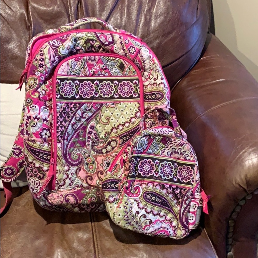 Vera Bradley backpack and lunchbox